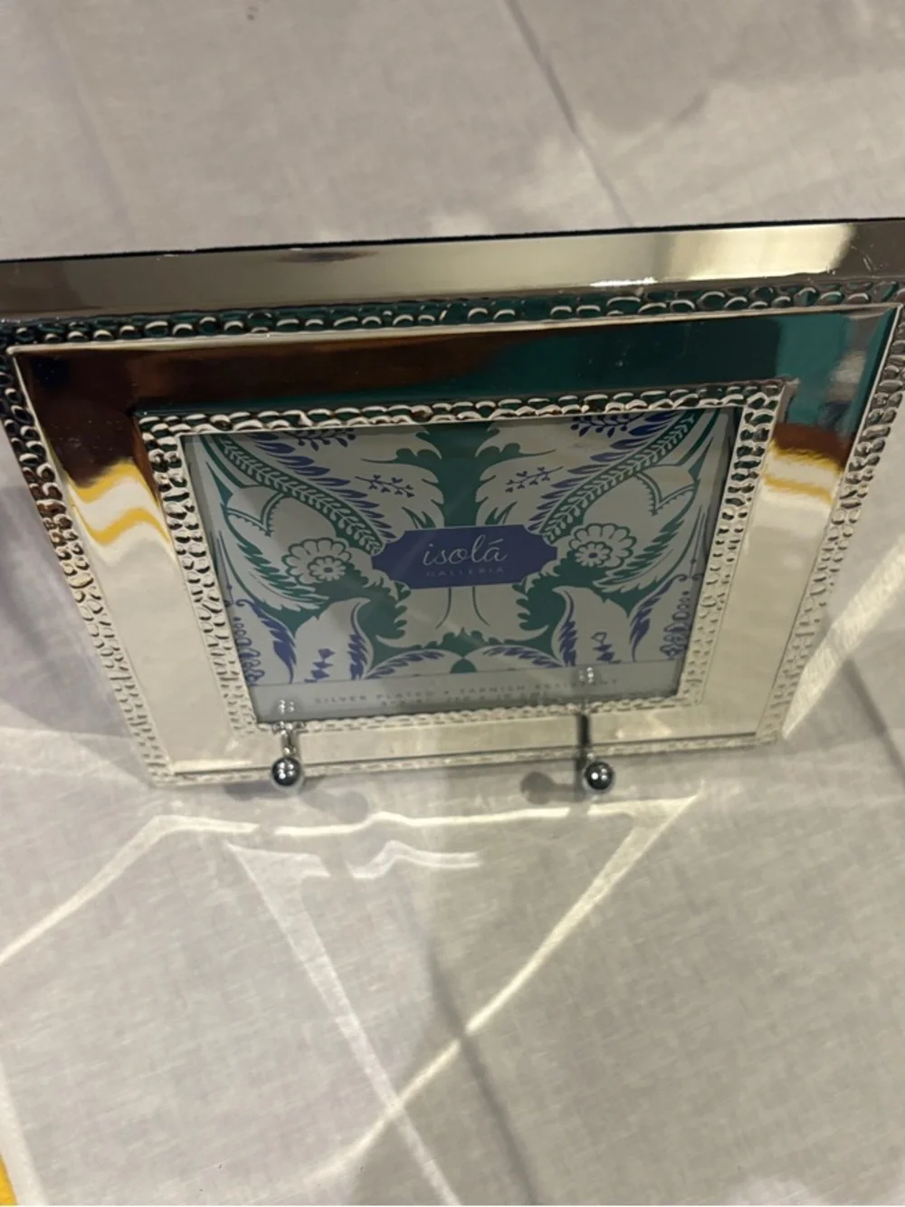 Vintage Isola Galleria Silver Photo Frame by Azzure Home 4x4 inches